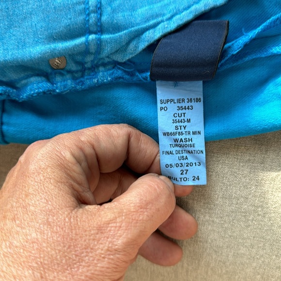 RALPH LAUREN Jean short skirt wash turquoise size 27 NWT - Picture 9 of 12